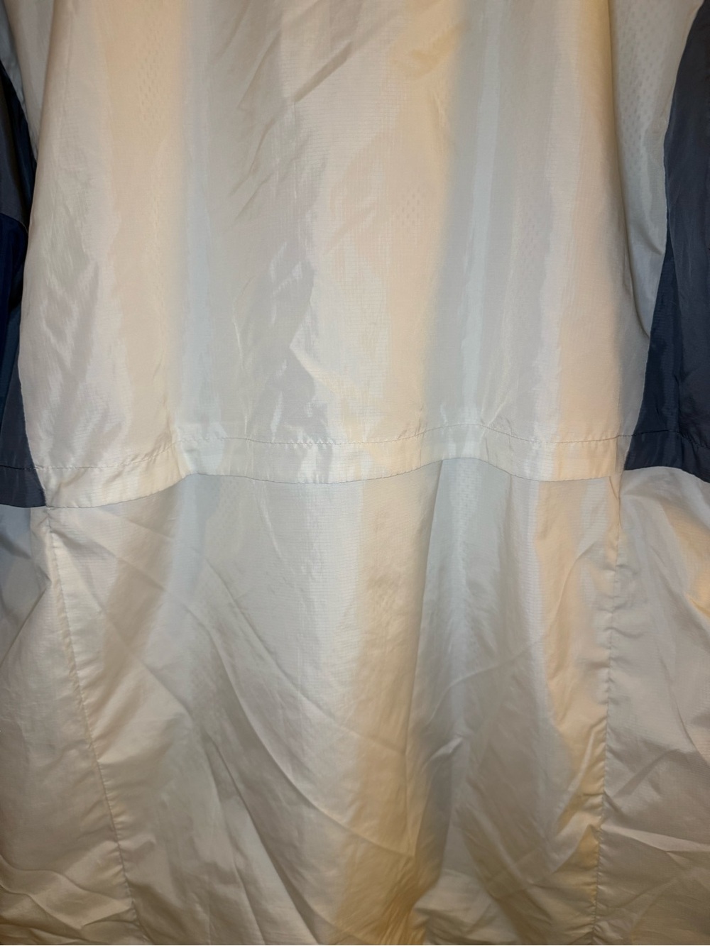 adidas White and Navy Colorblock Hooded Windbreaker - Picture 8 of 9